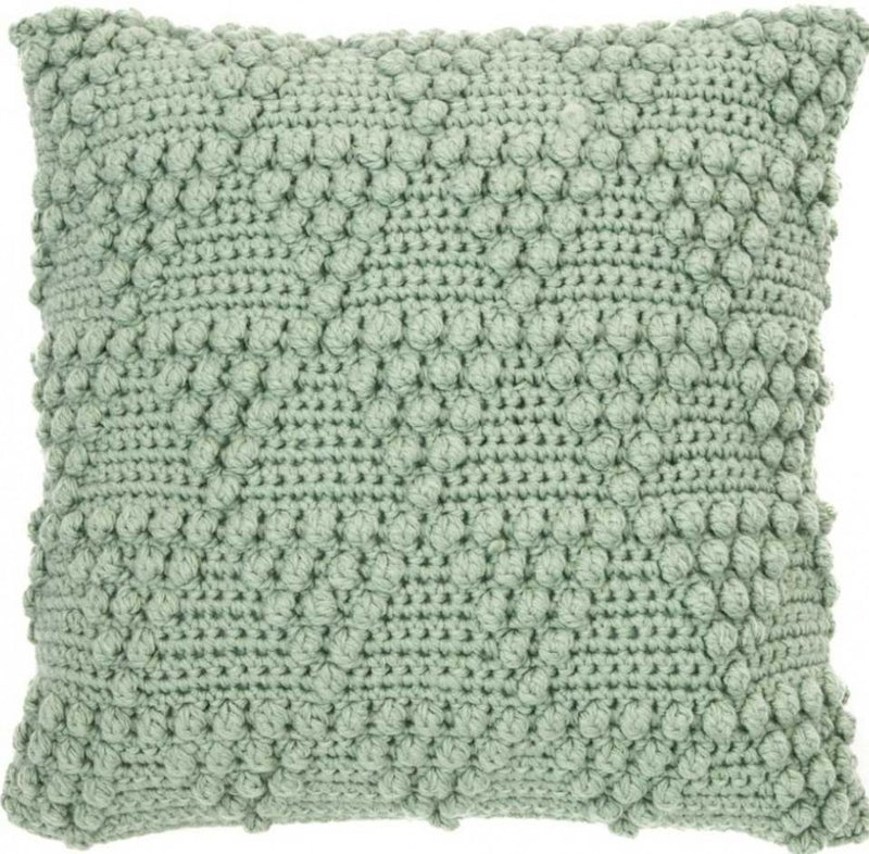 BUBBLE KNITTED SAGE DECORATIVE PILLOW