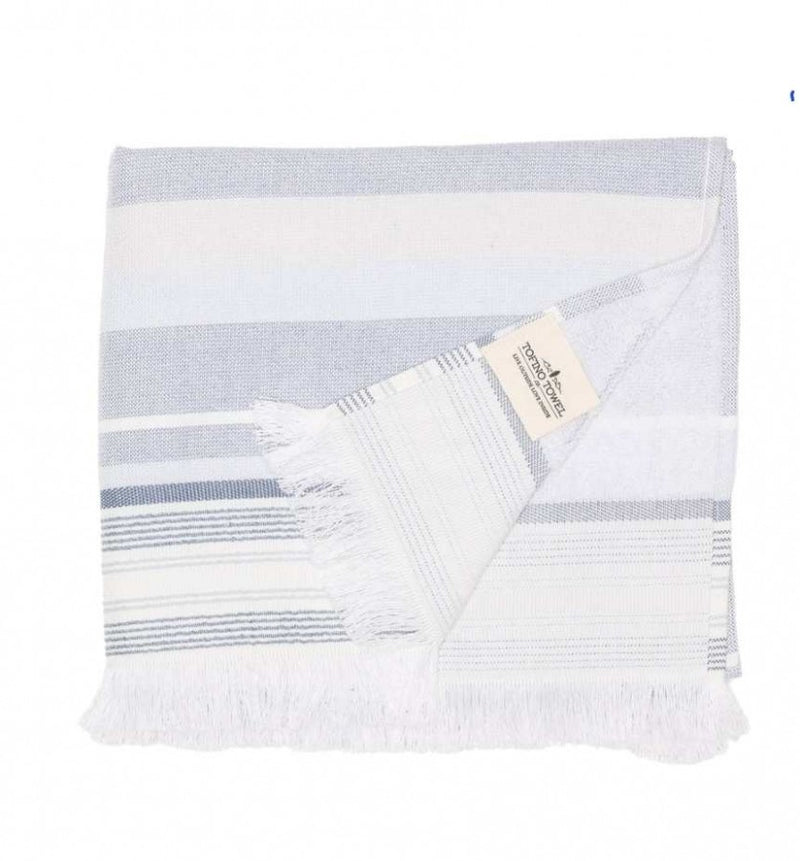 The Lyrik Bath Towel - Blue Stripe