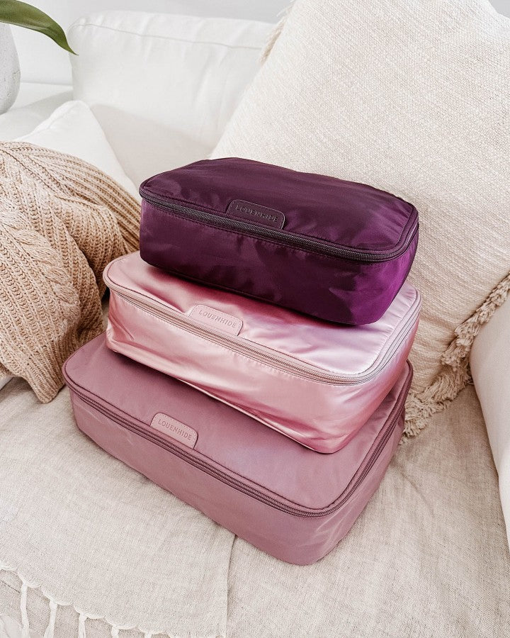 Louenhide - Madras Packing Cube Set - Multi Pink