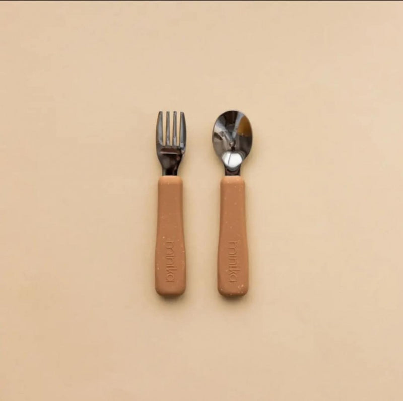 Fork & Spoon Set - Almond