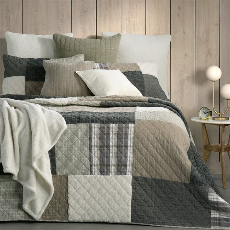 THEORY PATCHWORK QUILT AND SHAMS - QUEEN