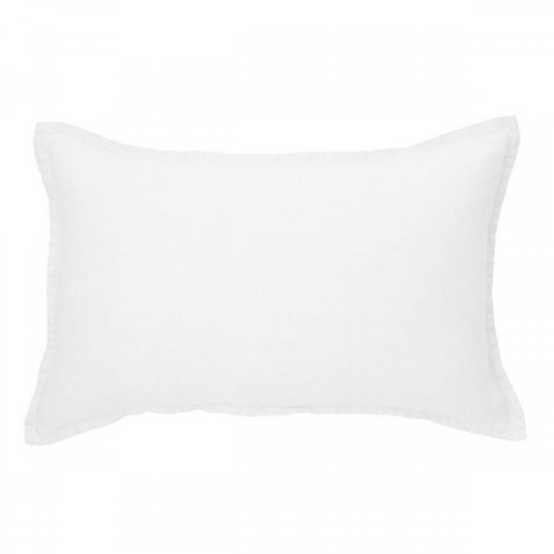 Linen Stone Wash White Decorative Pillow