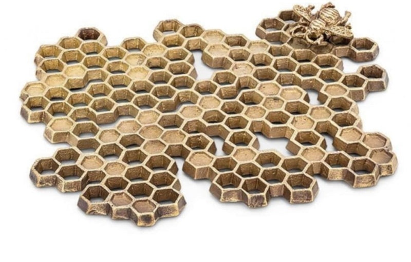 Honeycomb Trivet W/Bee