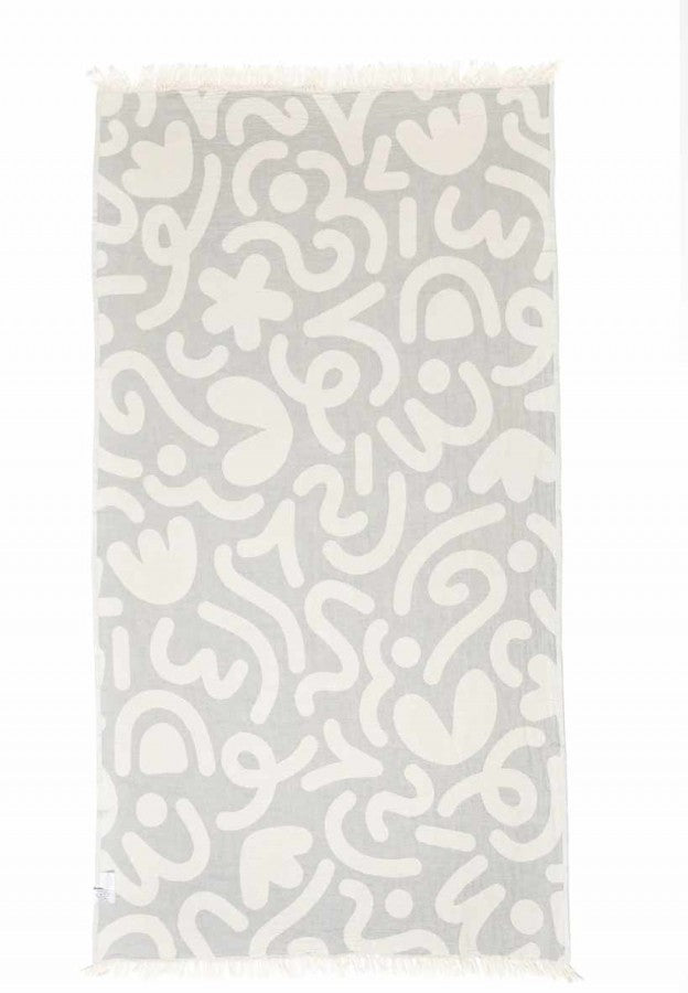 The Drew Doodle Towel - Pewter