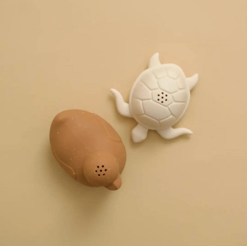 Silicone Bath Toys - Almond/Shell