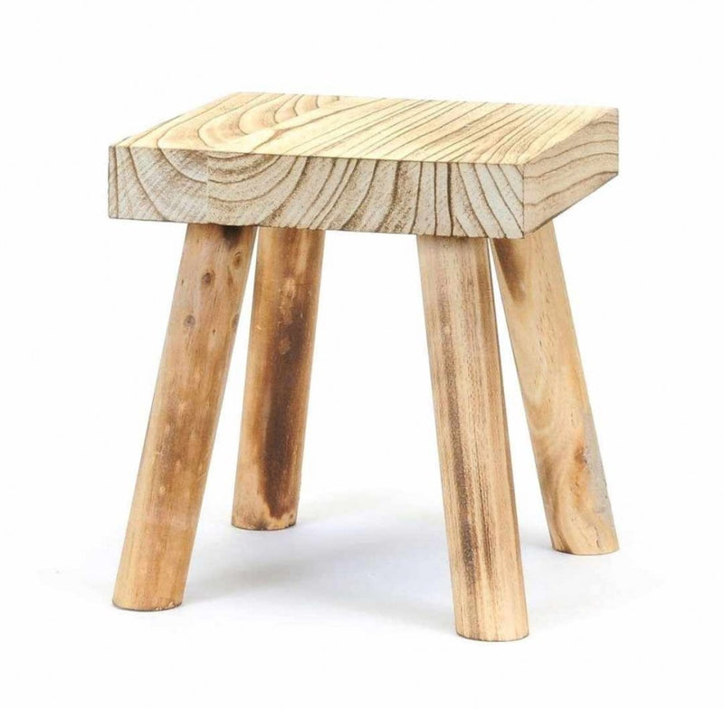 Square Stool - Light Burnt