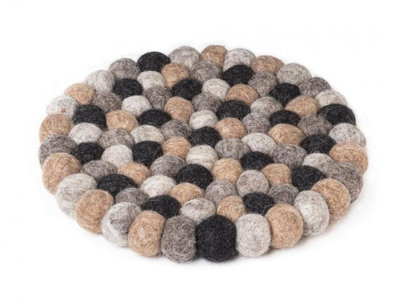 Felt Ball Trivot - Taupe