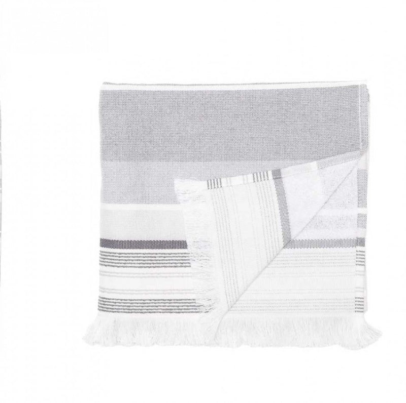 The Lyrik Bath Towel - Grey Stripe