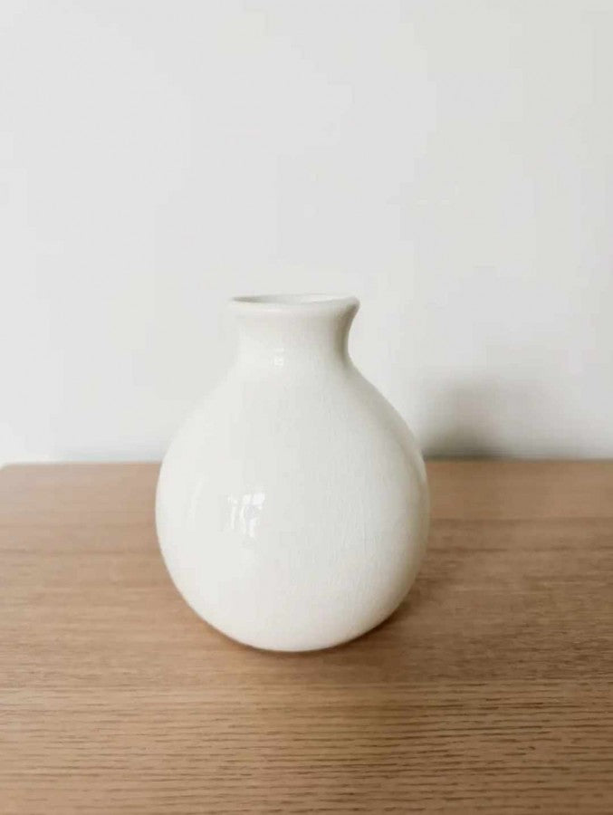 Jenna White Ceramic Vase