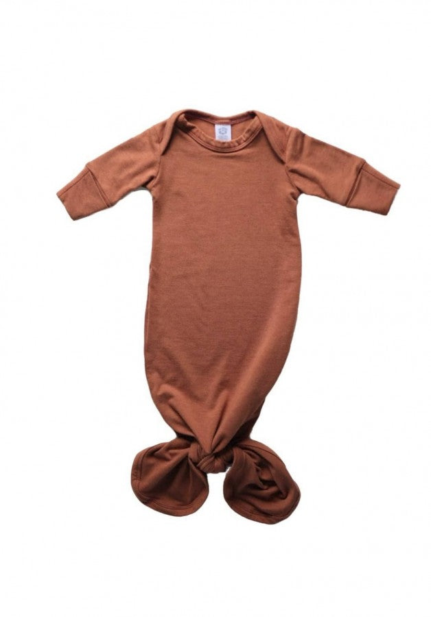 Rust Knotted Gown - 3-6M