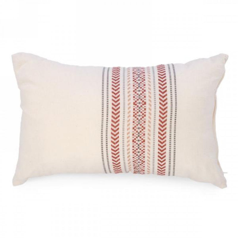 Ivory Aztec Stripe Rect. Cushion