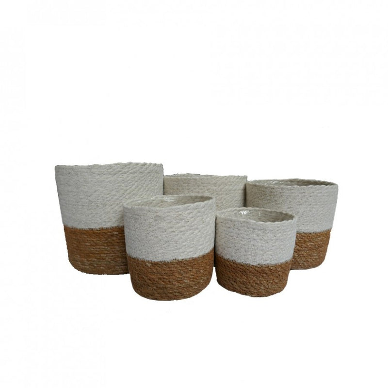 Lined Jute Planters - S