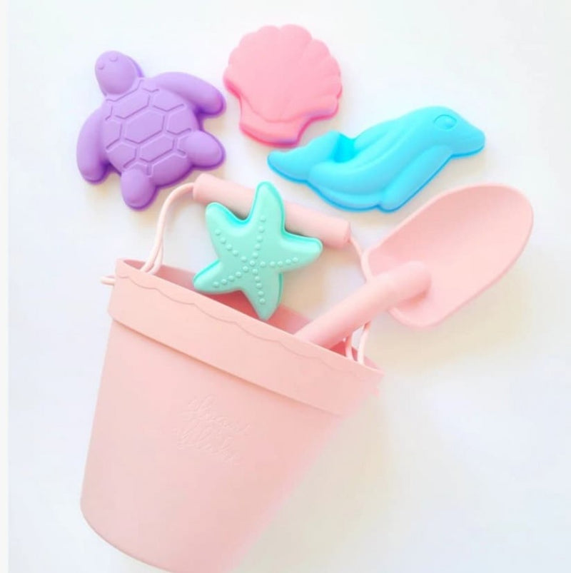 Silicone Beach Toy Playset - Shell Pink