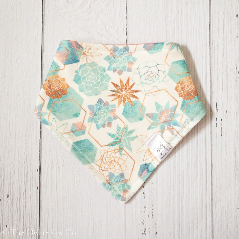 Bib - Rusted Copper - Light Teal Backing