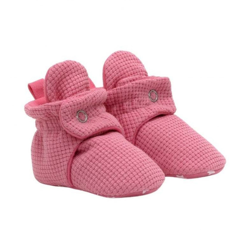 RO+ME - Snap Bootie - Pink Waffle - 0-3M