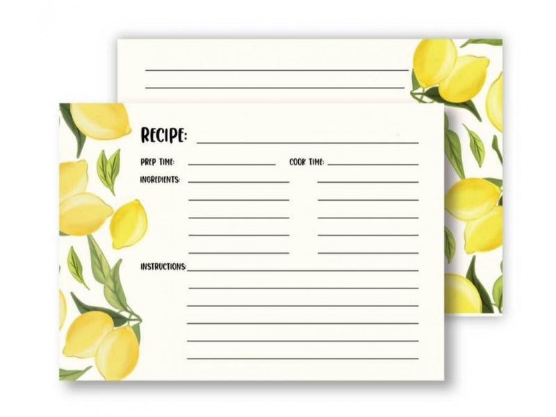 Lemon Recipe Cards