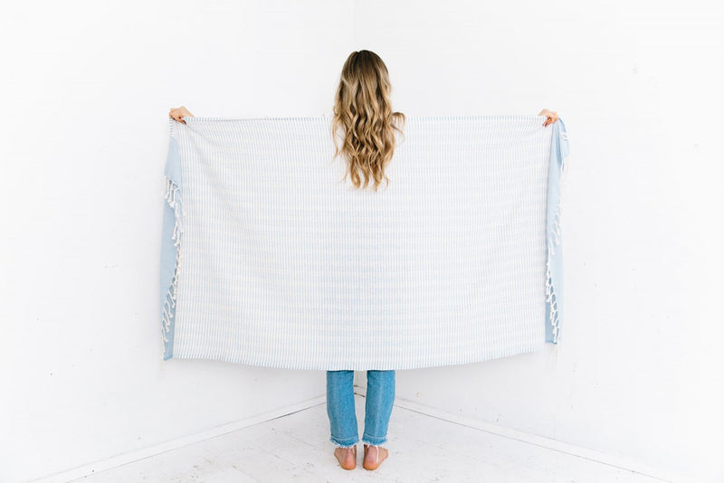 The Ripple Bath Towel - Blue