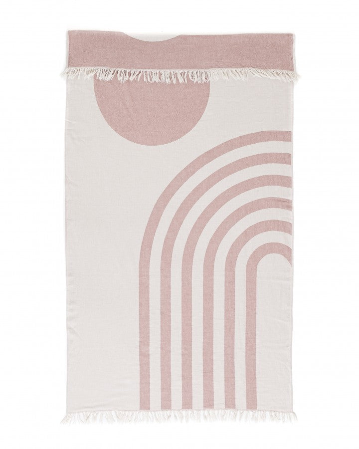 The Retro Curve Towel - Rosewood