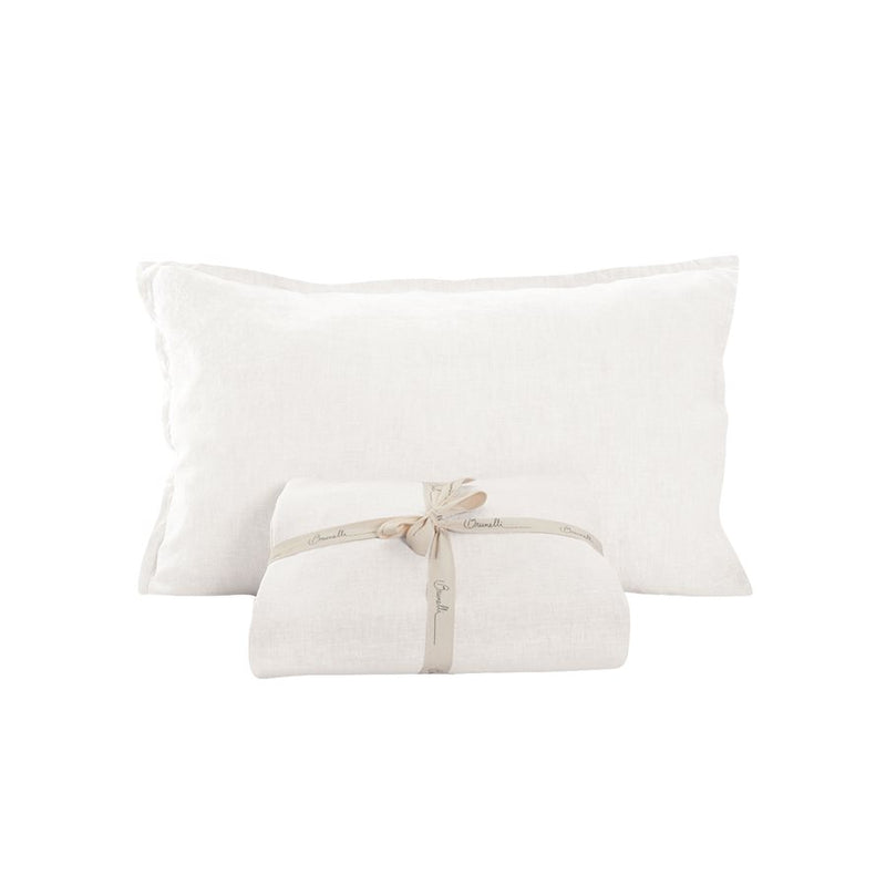 LINEN WHITE SHEET SET - KING