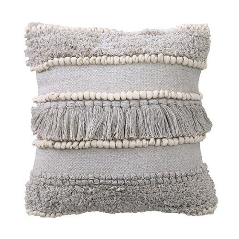 Cotton Fringe Square Pillow