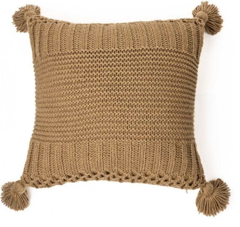 SHAWN TAUPE KNIT DECORATIVE PILLOW