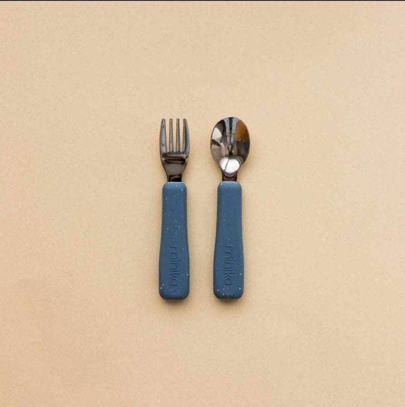 Fork & Spoon Set - Indigo