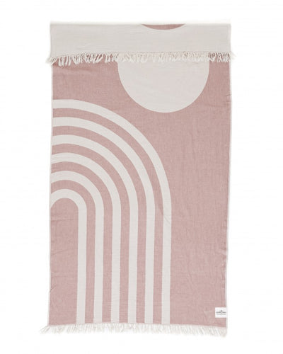 The Retro Curve Towel - Rosewood