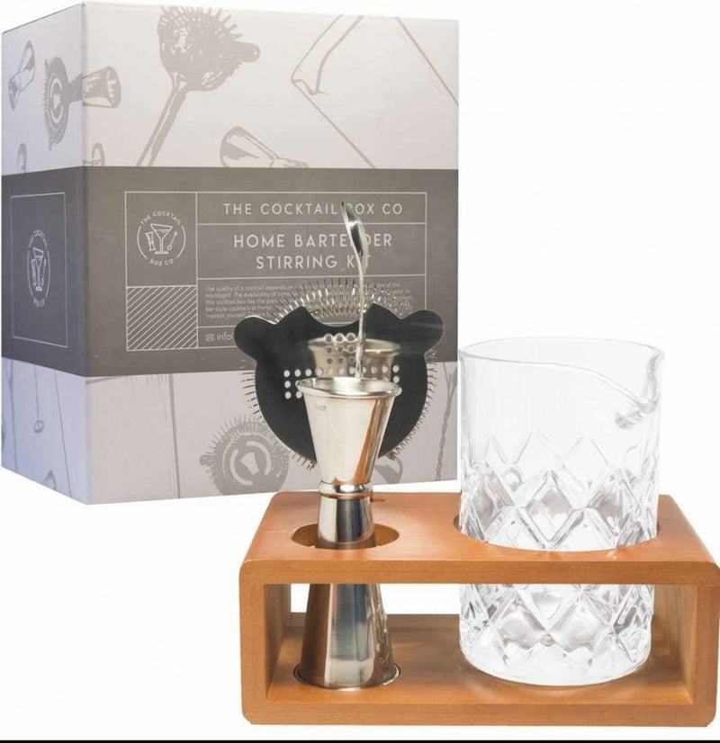 The Cocktail Box - Home Bartender Glass Stirring Kit