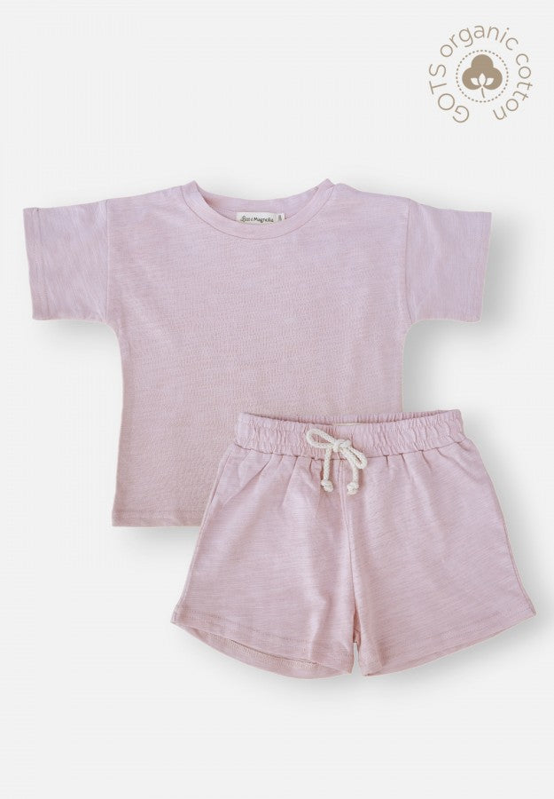 Organic Cotton Retro Set - Rose Quartz - 3T