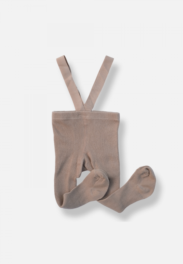 Suspender Tights - Beige - 12-24M