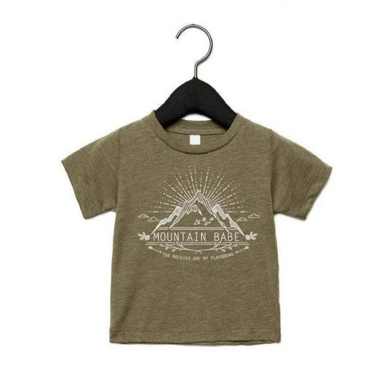 Mountain Babe Tee - 4T - Olive