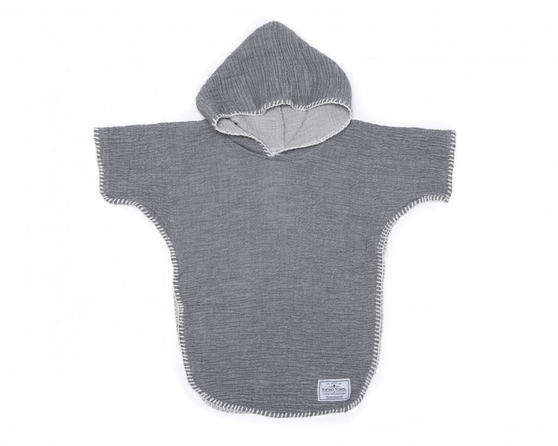 The Pebble Poncho - Grey -12-24M