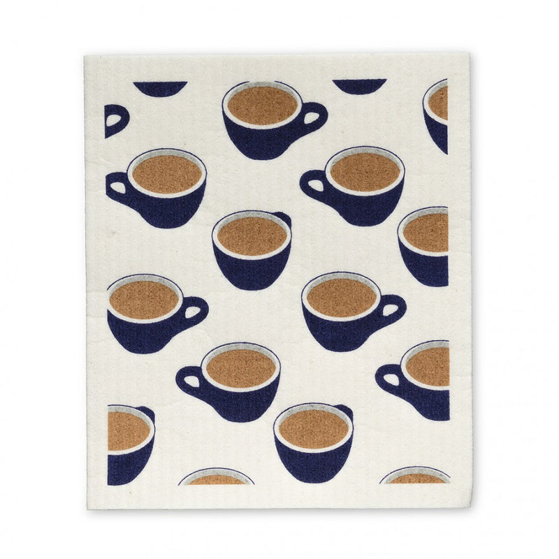 Multi Coffee Cup Swedish Dishcloth