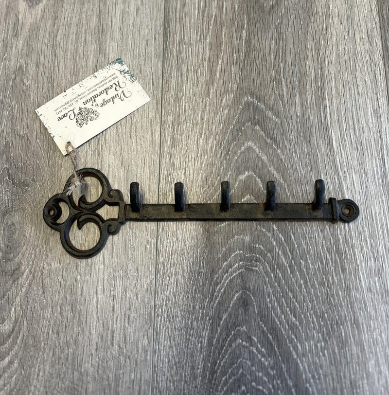 Cast Iron 5 Key Hook Key Rack