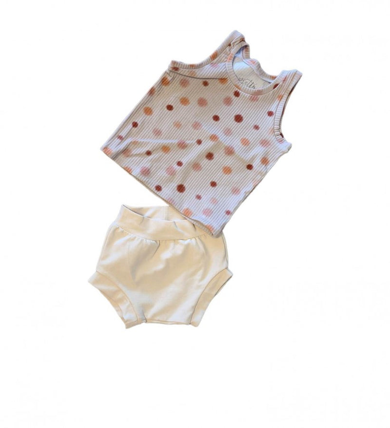 Bummies & Tank Set - 6-9M - Boho Pom Pom/Oatmeal