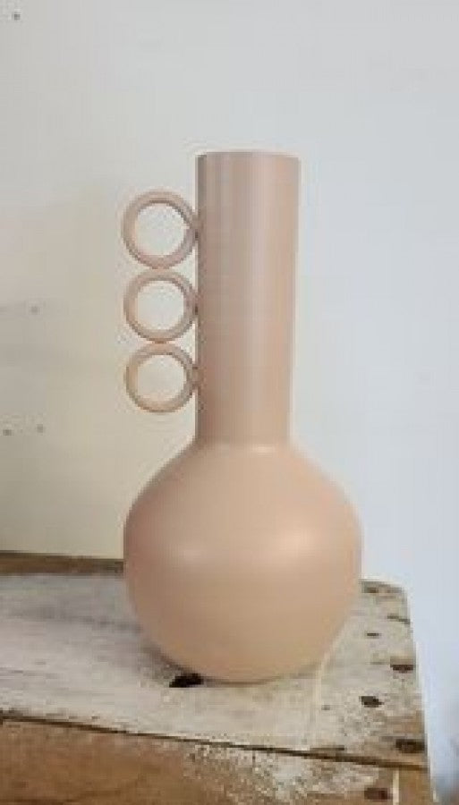 Blush Vase W/3 Handles
