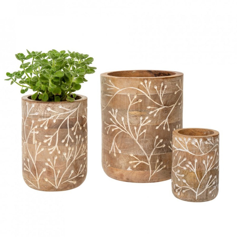 Wildflower Wooden Vase - SM